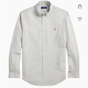 Ralph Lauren Gray and White Plaid Shirt